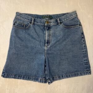 Lauren Jeans Co Ralph Lauren Classic Blue Jean Shorts Women 14